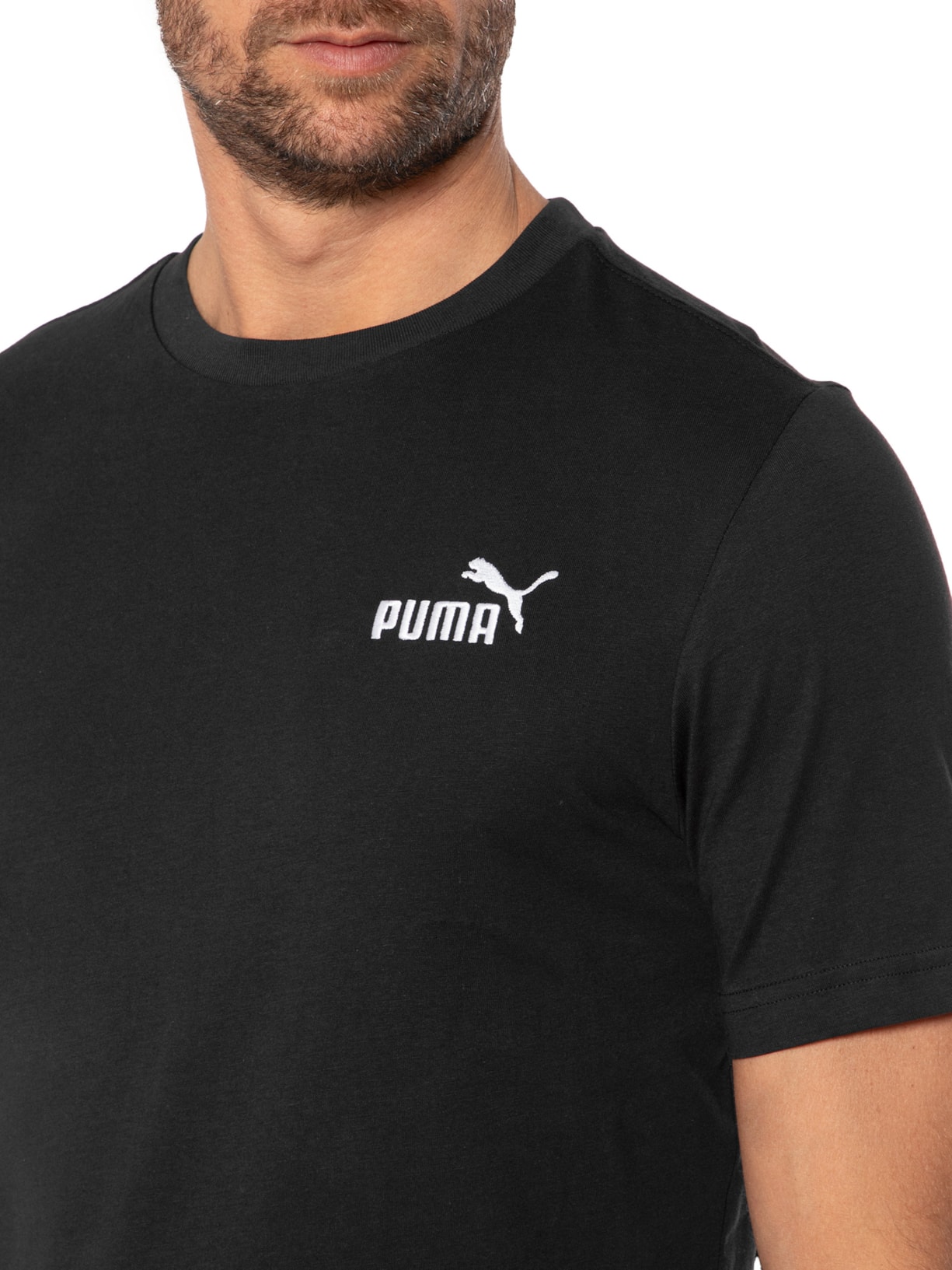 Camiseta Masculina Elevated Embroidered Preto Puma