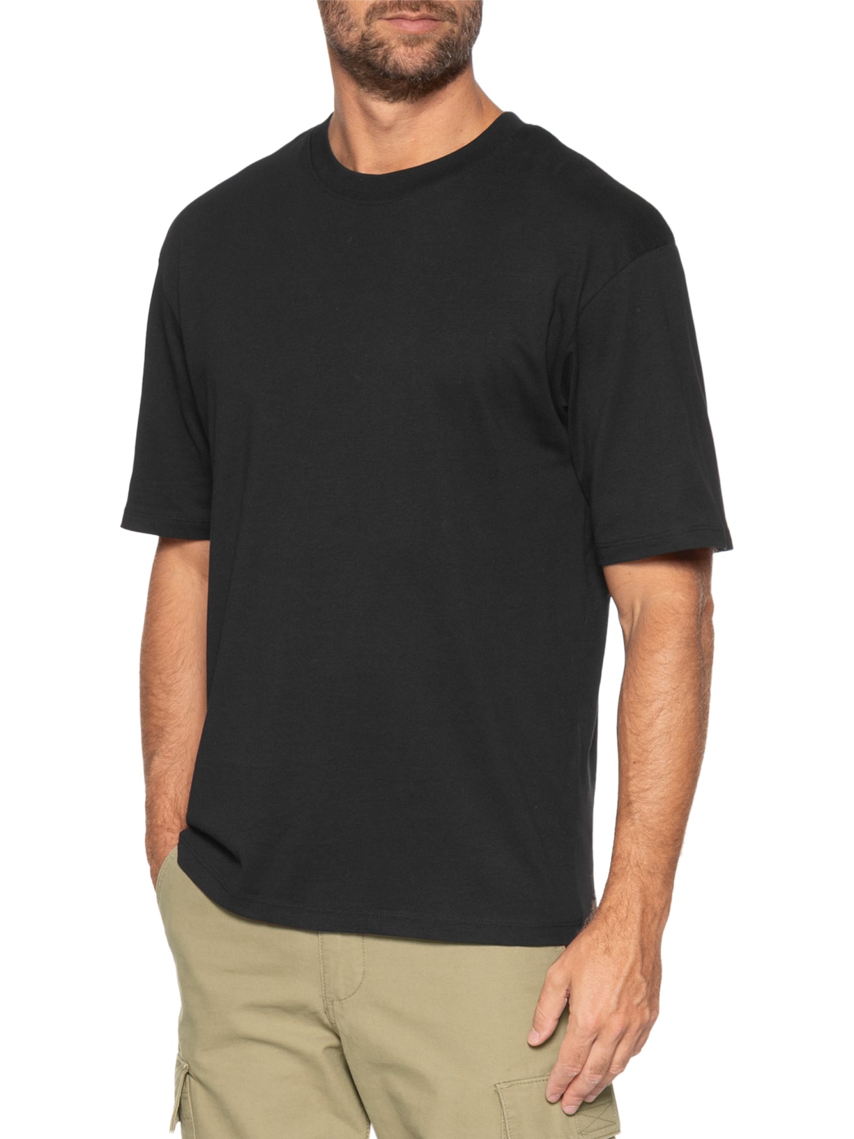 Camiseta Masculina Em Algodão Orgânico Preto Jack & Jones