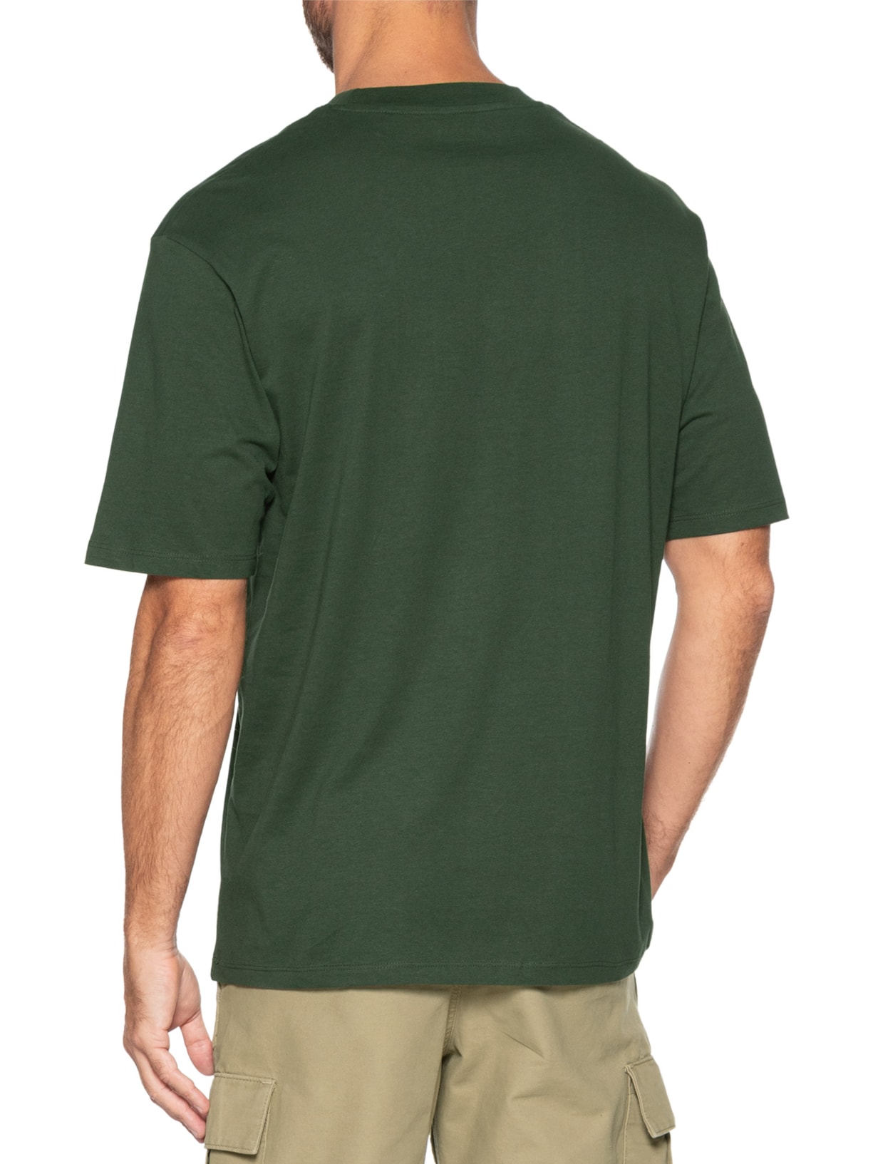 Camiseta Masculina Em Algodão Orgânico Verde Jack & Jones