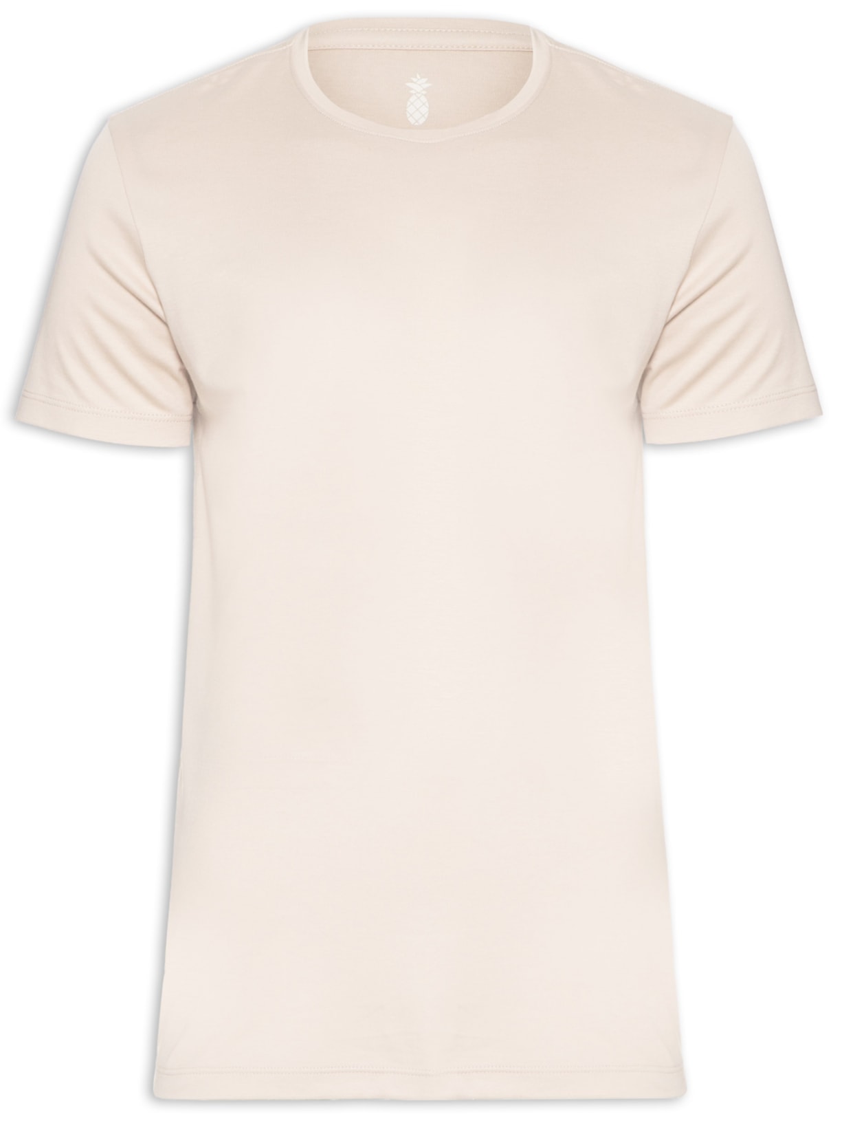Camiseta Masculina Em Algodão Pima Peruano Bege Pineapple