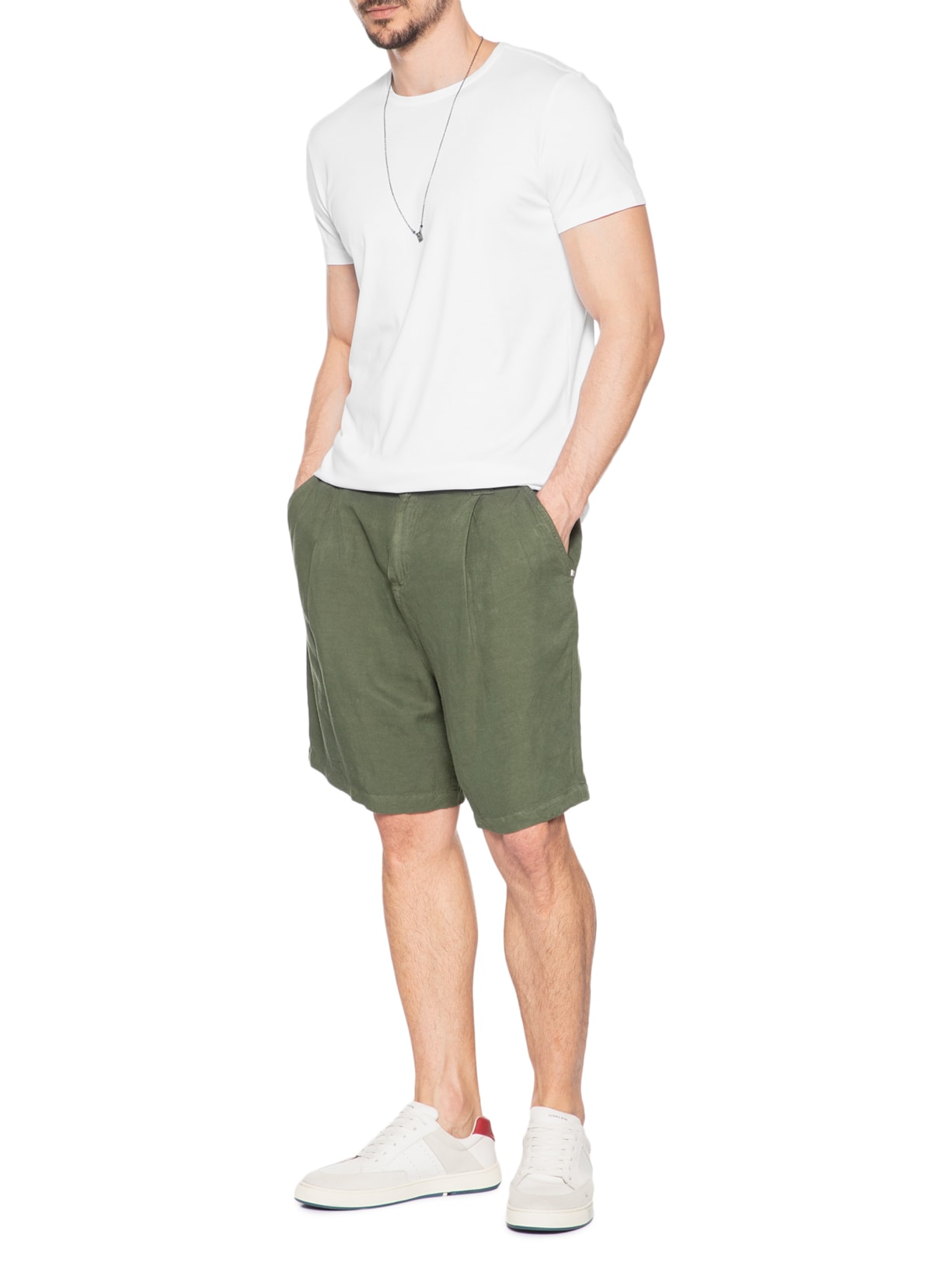 Camiseta Masculina Em Algodão Pima Peruano Branco Pineapple