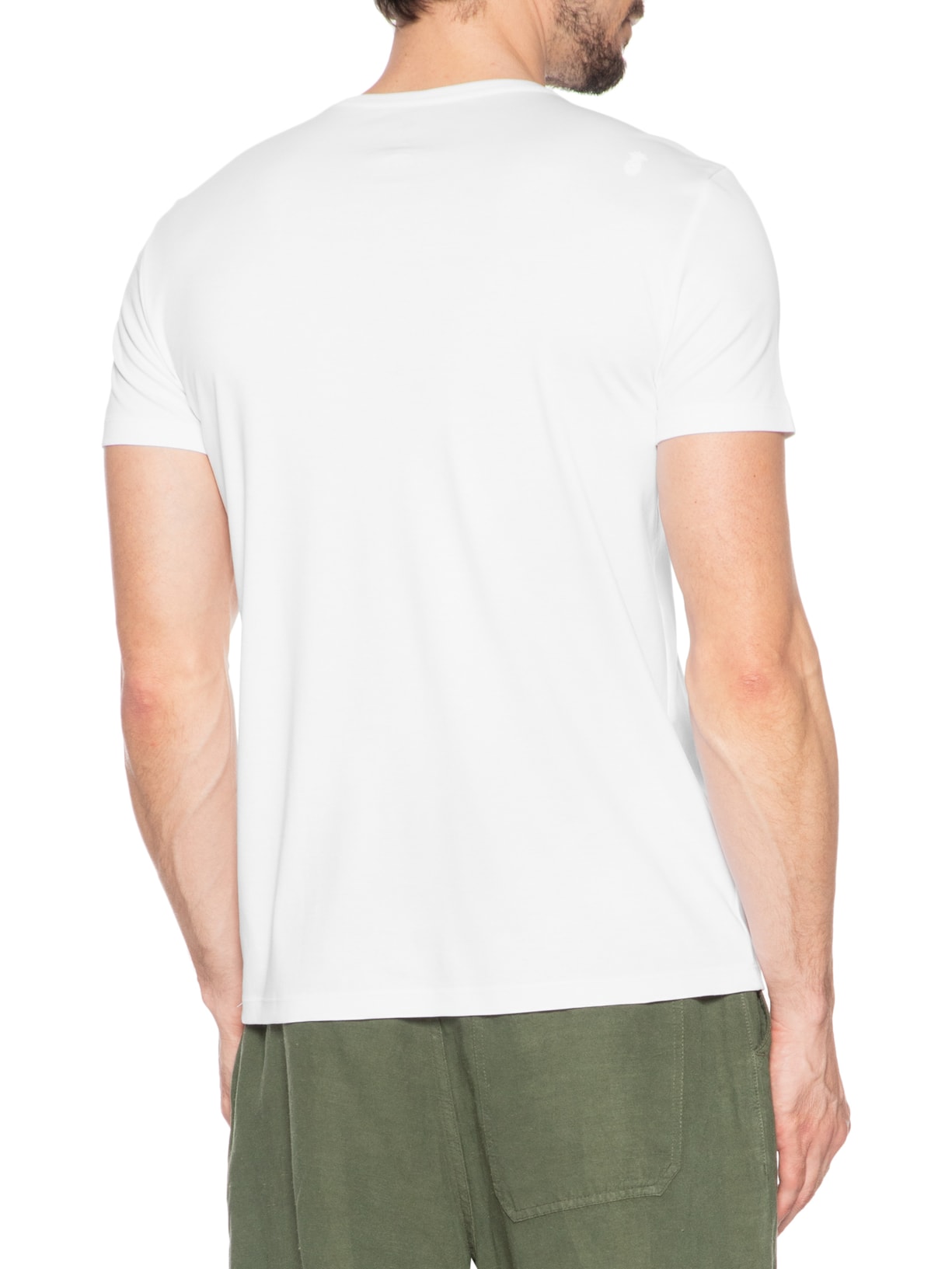 Camiseta Masculina Em Algodão Pima Peruano Branco Pineapple