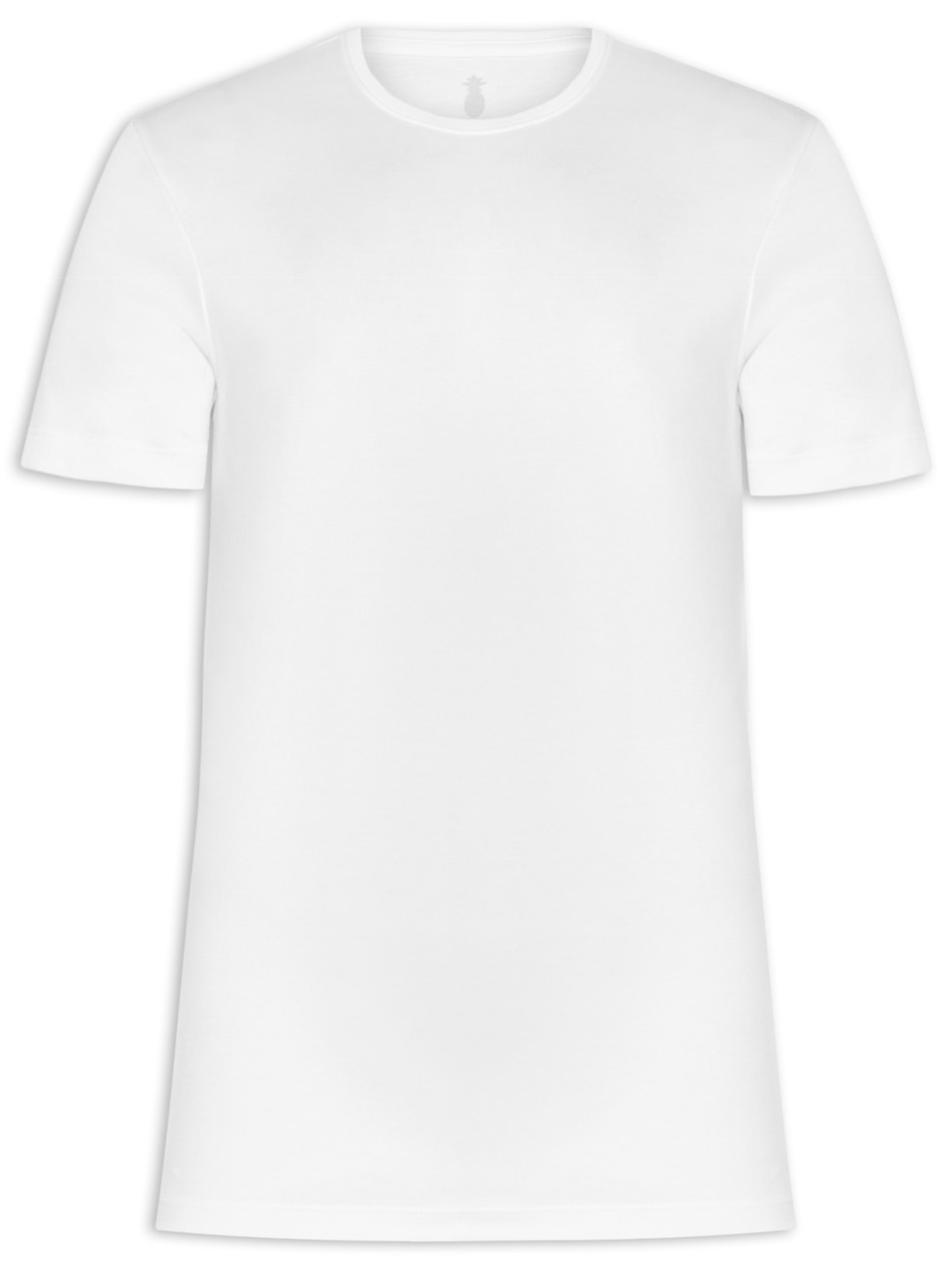 Camiseta Masculina Em Algodão Pima Peruano Branco Pineapple