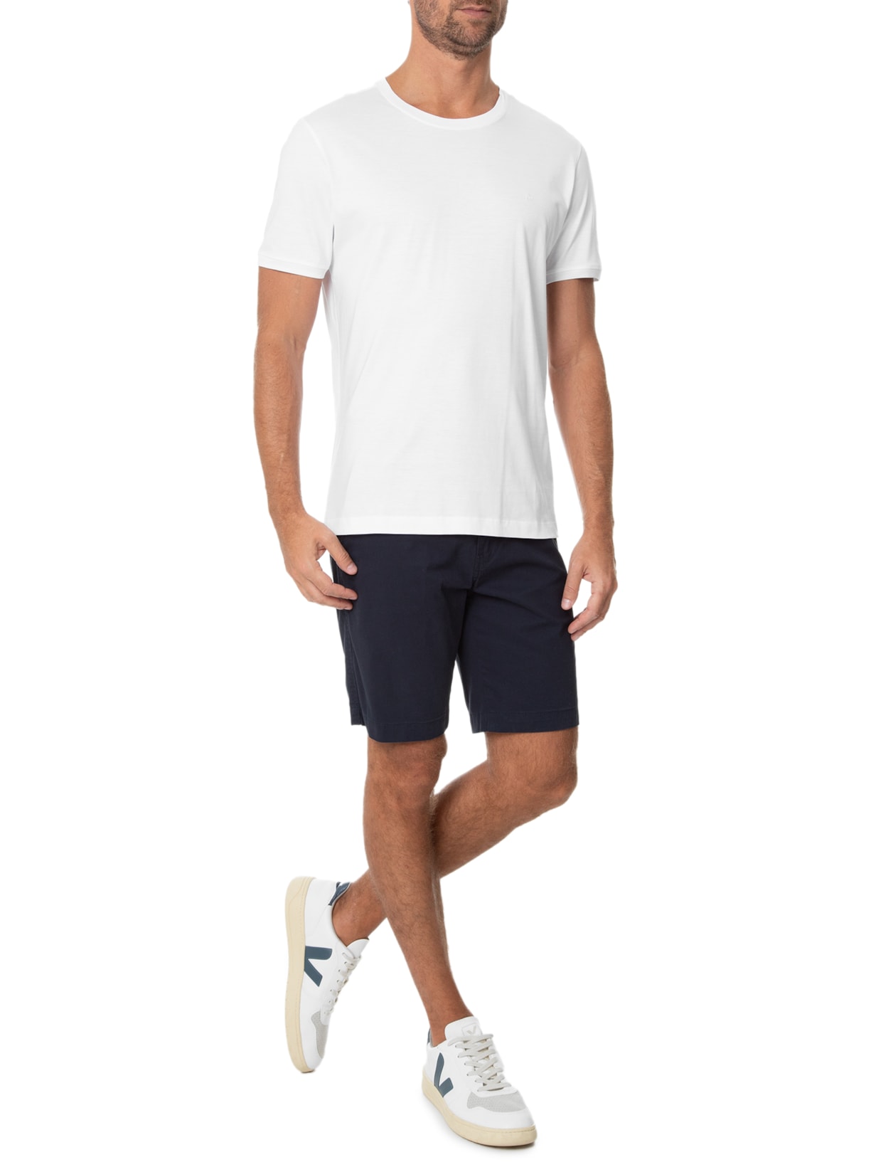 Camiseta Masculina Em Algodão Pima Surton Branco Aramis