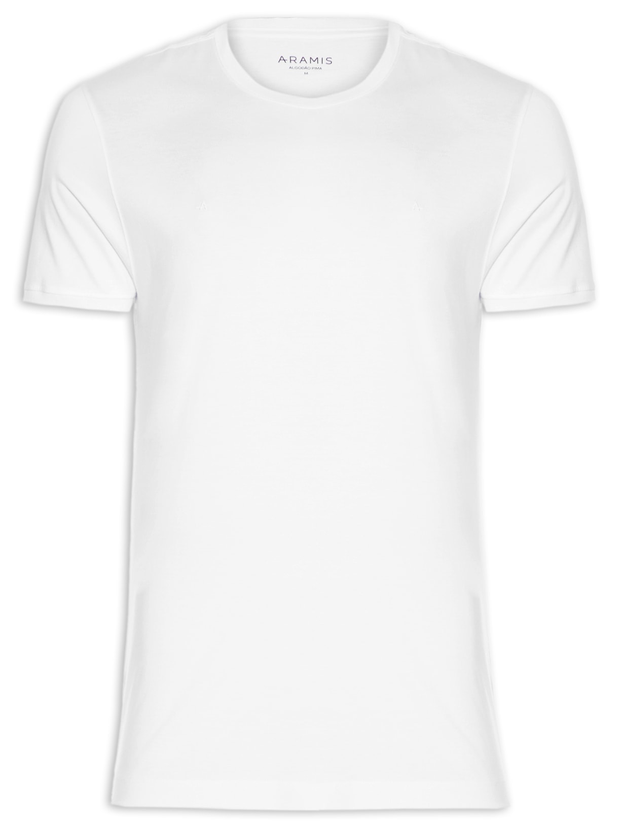 Camiseta Masculina Em Algodão Pima Surton - Branco