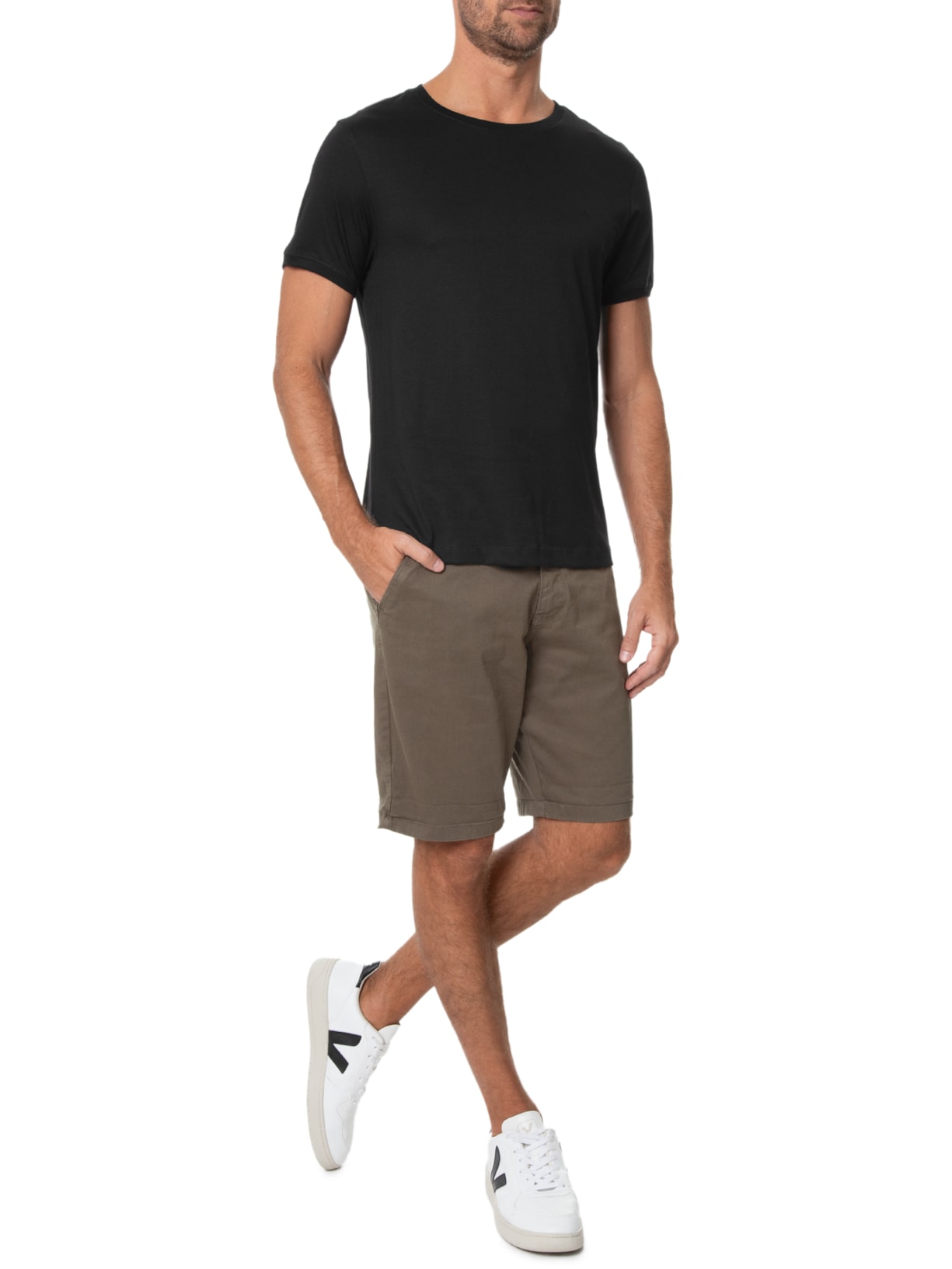 Camiseta Masculina em Algodão Pima Surton Preto Aramis