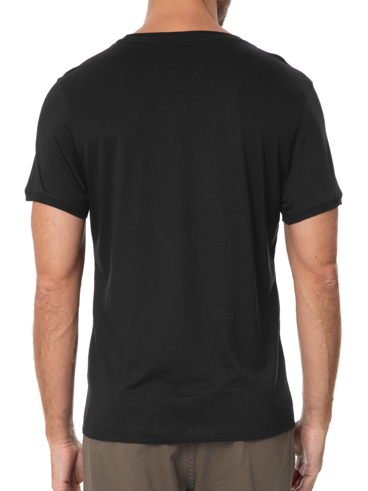 Camiseta Masculina em Algodão Pima Surton Preto Aramis