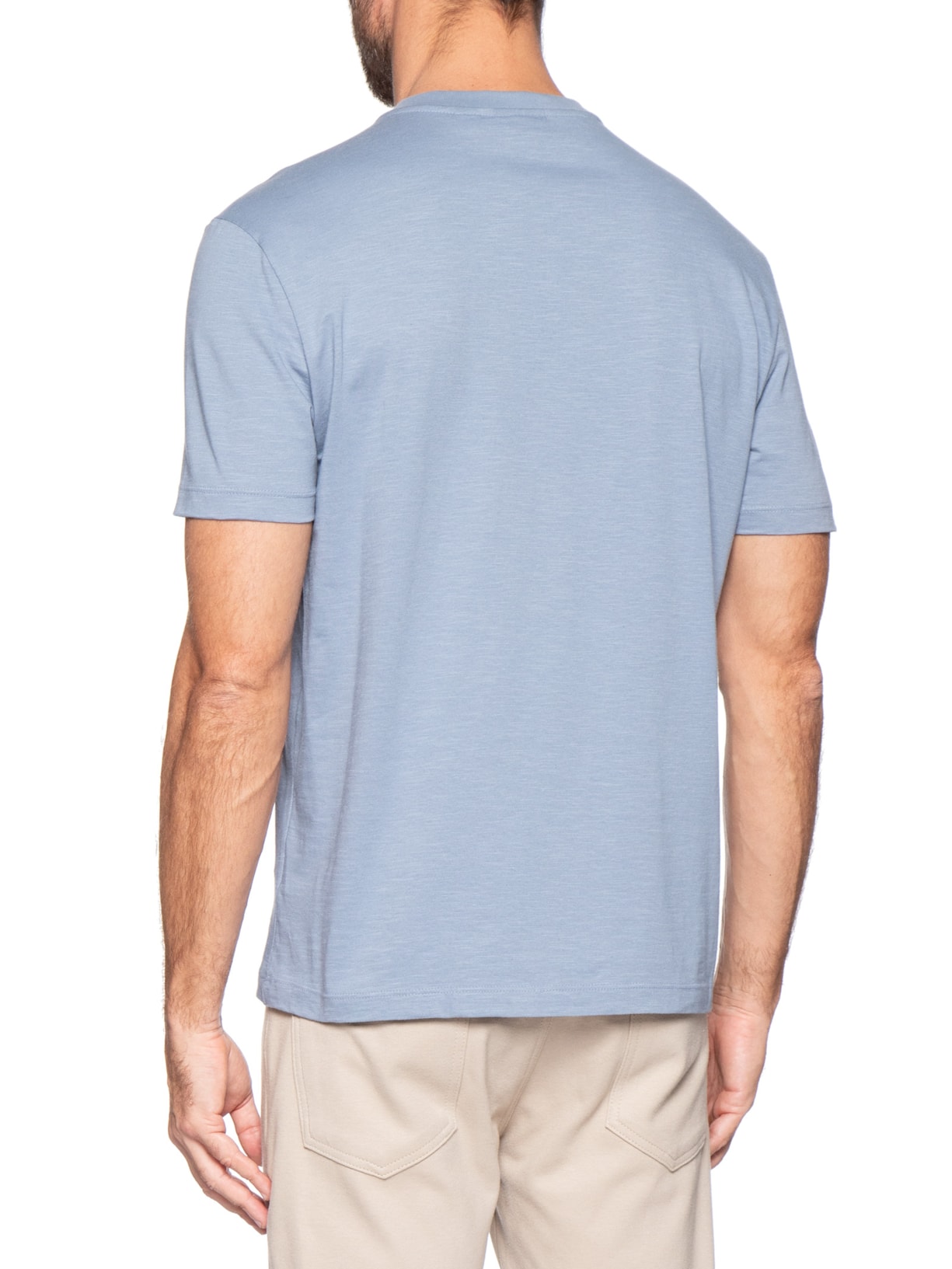 Camiseta Masculina em Flame Azul Calvin Klein