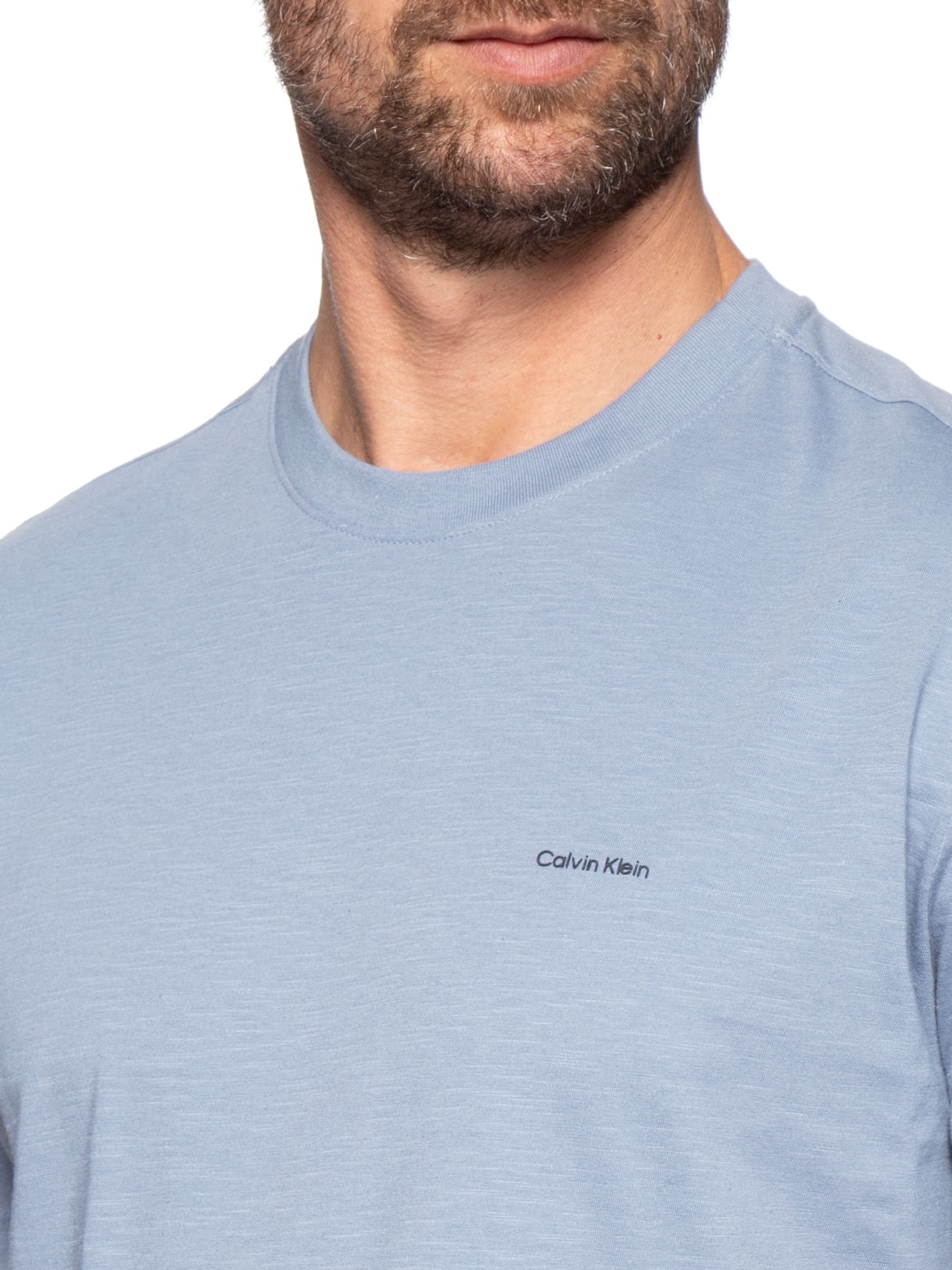 Camiseta Masculina em Flame Azul Calvin Klein