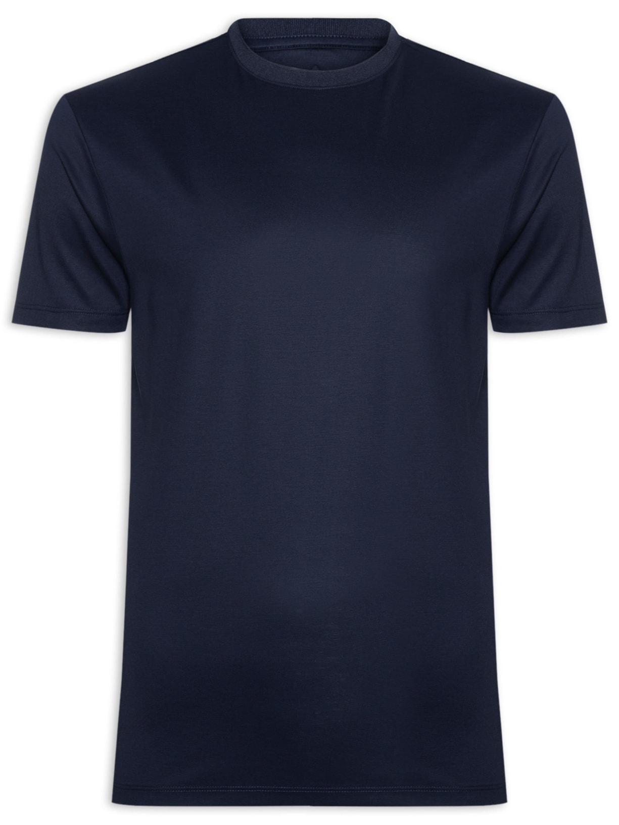 Camiseta Masculina Em Malha Interlock Marcerizada - Azul