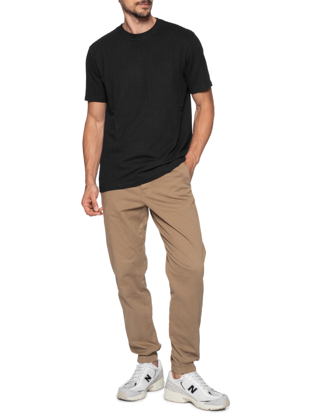 Camiseta Masculina Em Malha Pique Confort Fit Texturizada Preto Hering