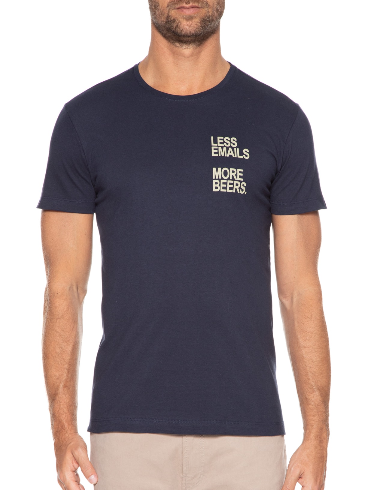 Camiseta Masculina Emails Beers Azul Sergio K