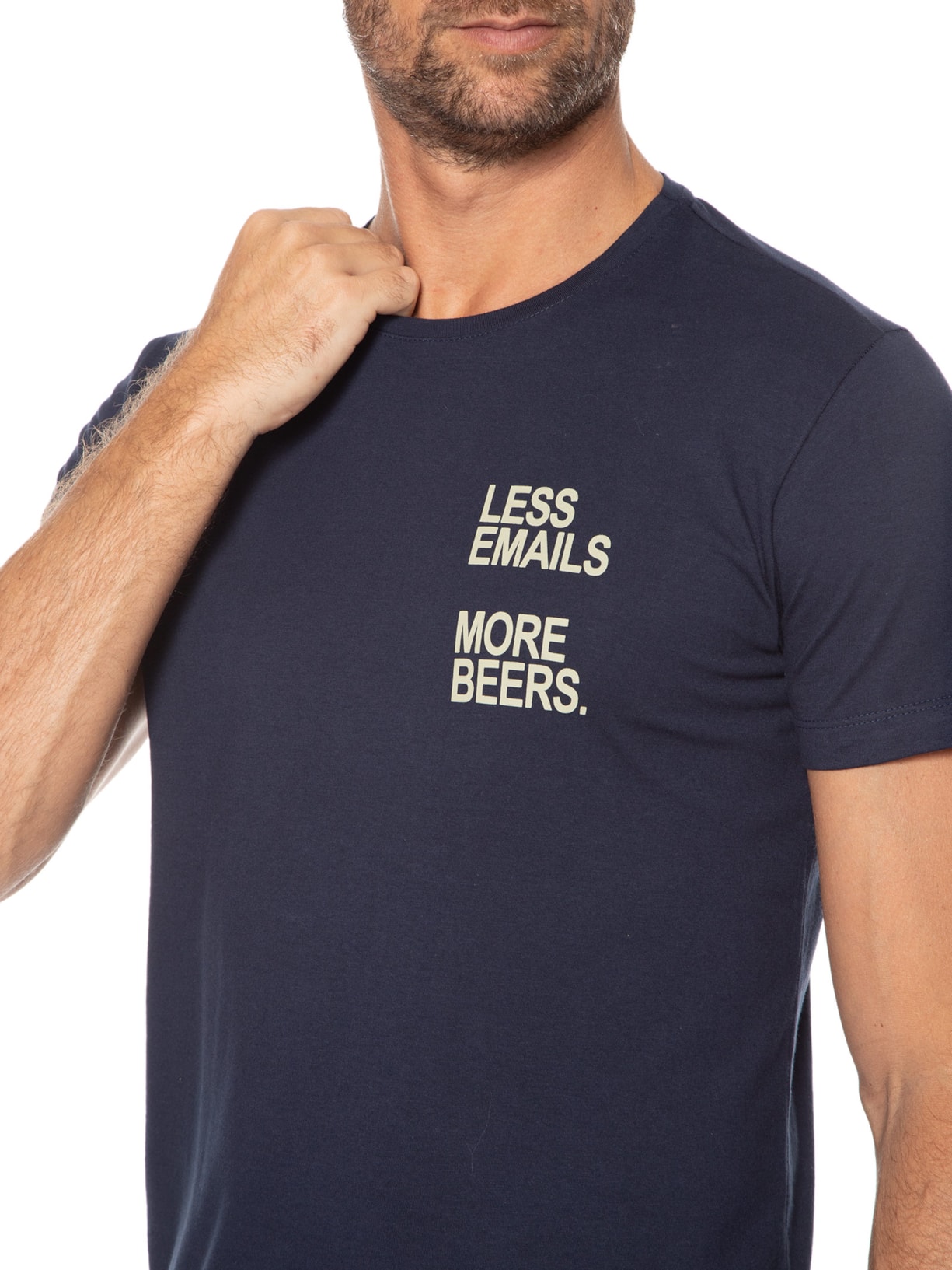 Camiseta Masculina Emails Beers Azul Sergio K