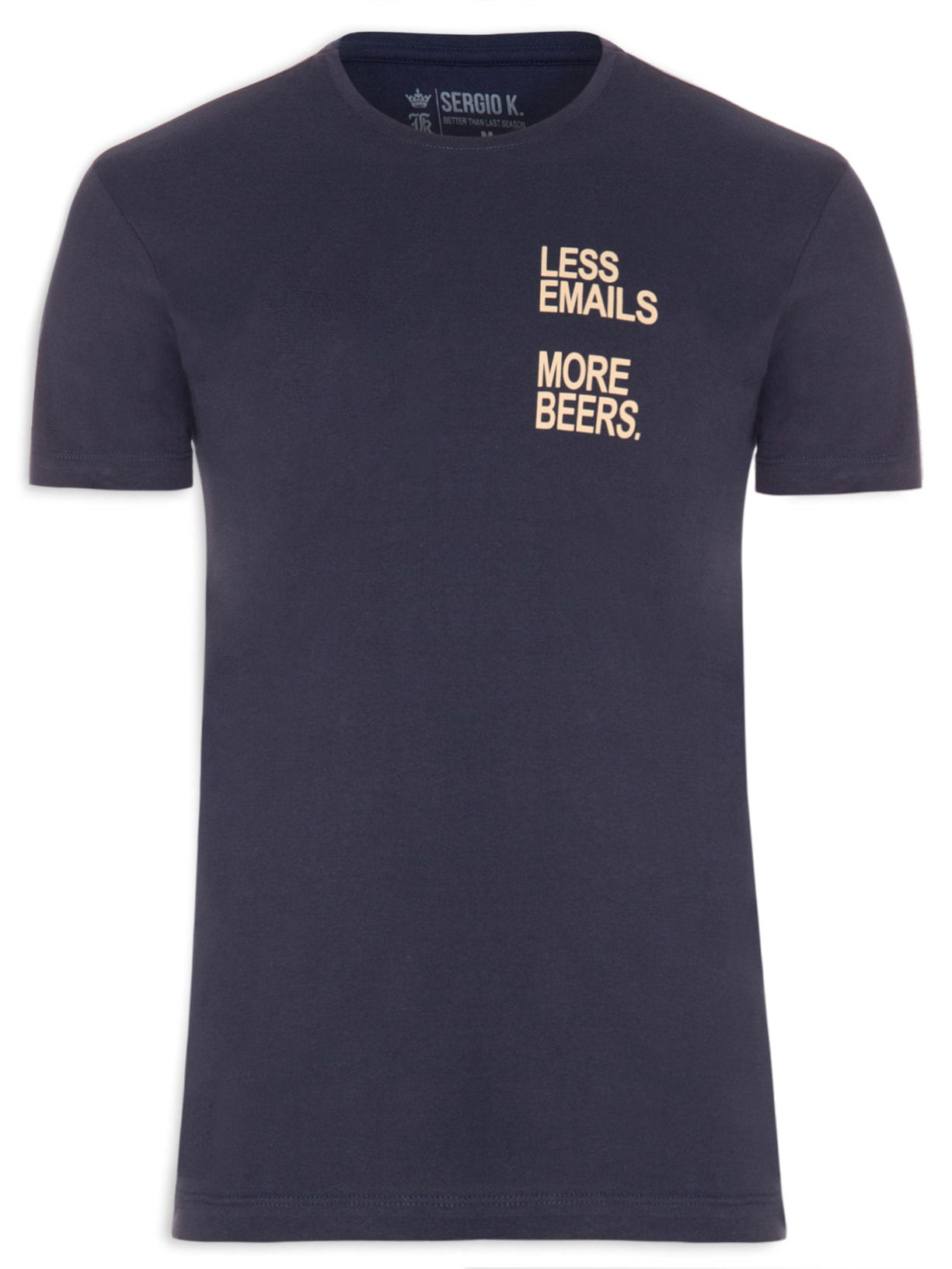 Camiseta Masculina Emails Beers Azul Sergio K