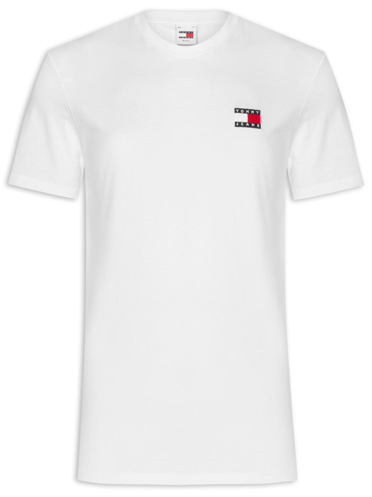 Camiseta Masculina Emblema Regular Fit Em Algodão - Branco