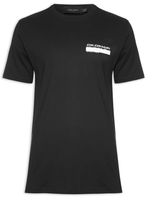 Camiseta Masculina Emboss Industry Black - Preto