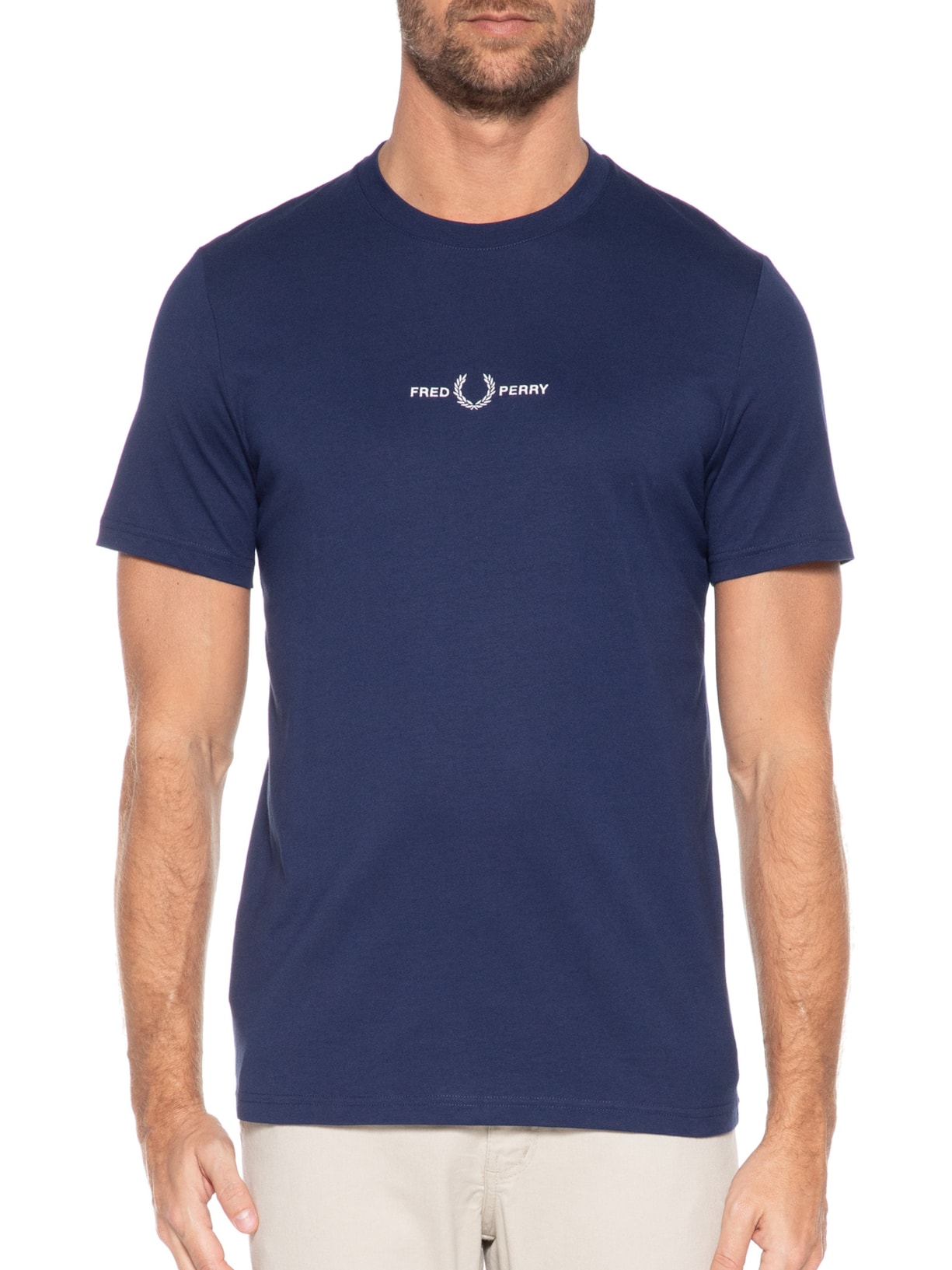 Camiseta Masculina Embroidered Azul Fred Perry