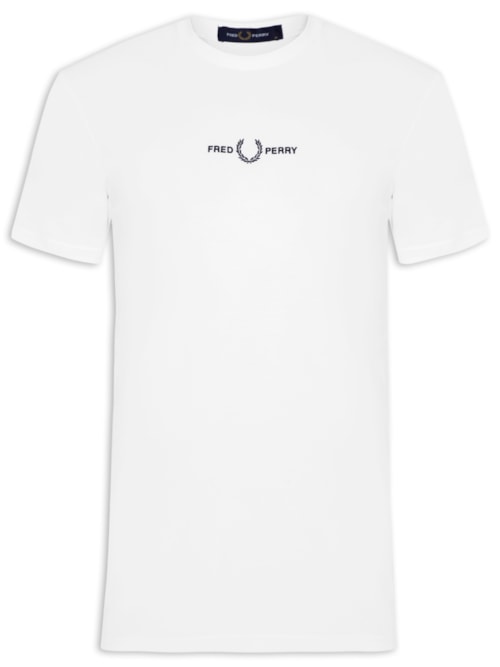 Camiseta Masculina Embroidered - Branco