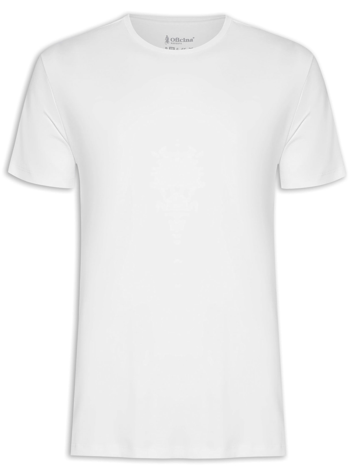 Camiseta Masculina Enxuto Pima Gola Careca - Branco