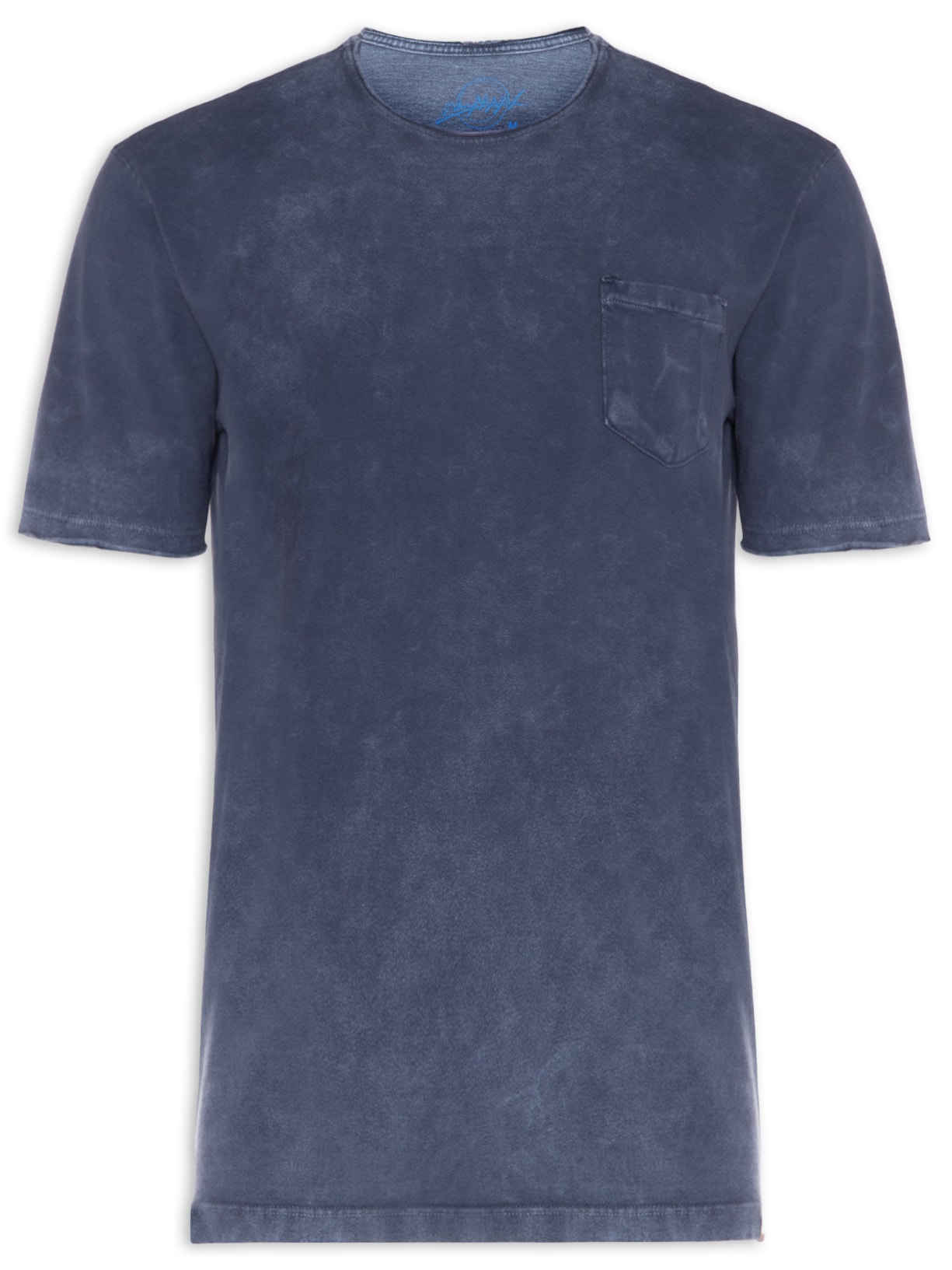 Camiseta Masculina Especial Marmorizada - Azul