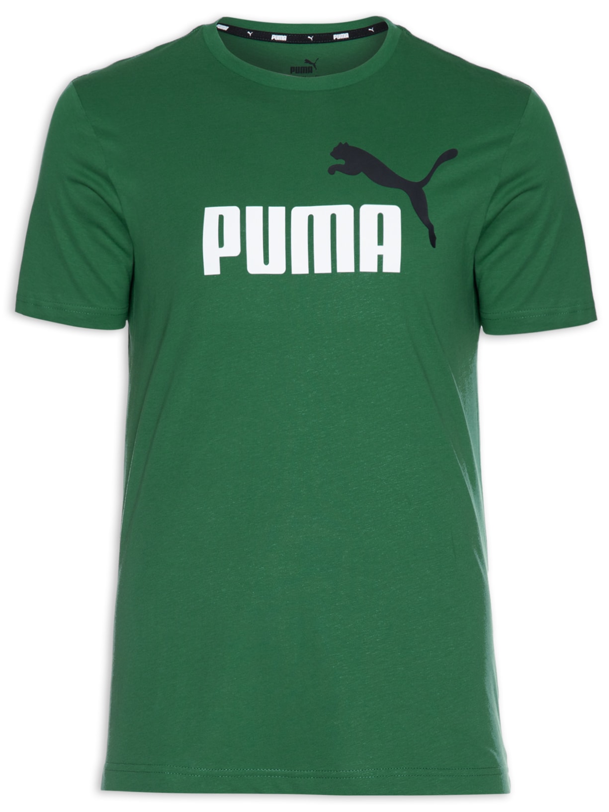 Camiseta Masculina Ess+ 2 Col Logo Tee - Verde