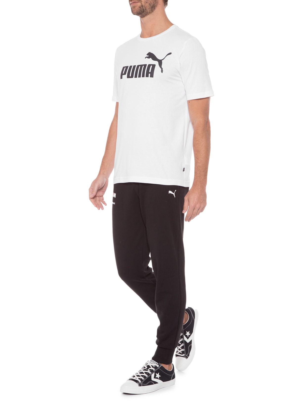 Camiseta Masculina Ess Logo Branco Puma