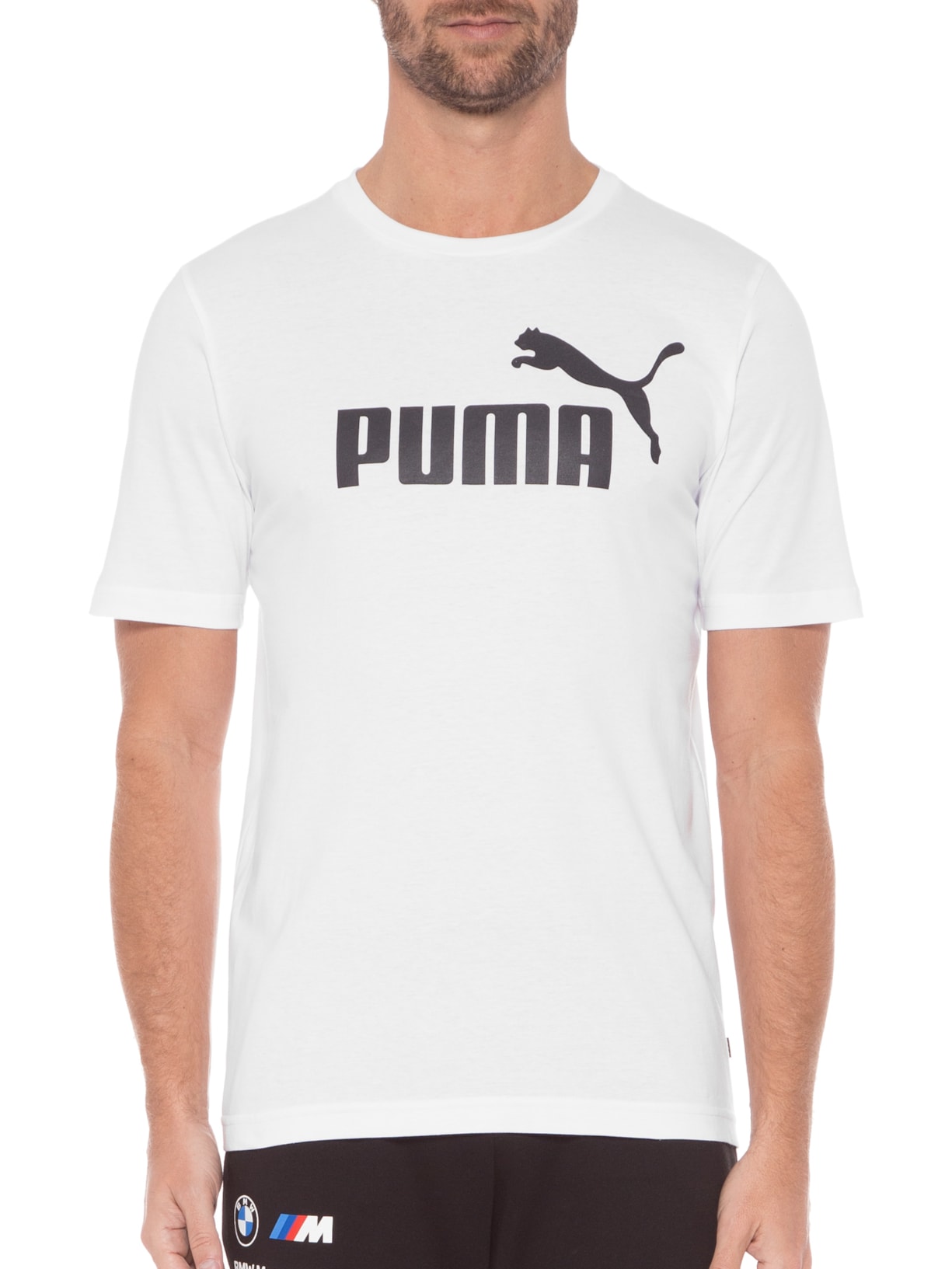 Camiseta Masculina Ess Logo Branco Puma
