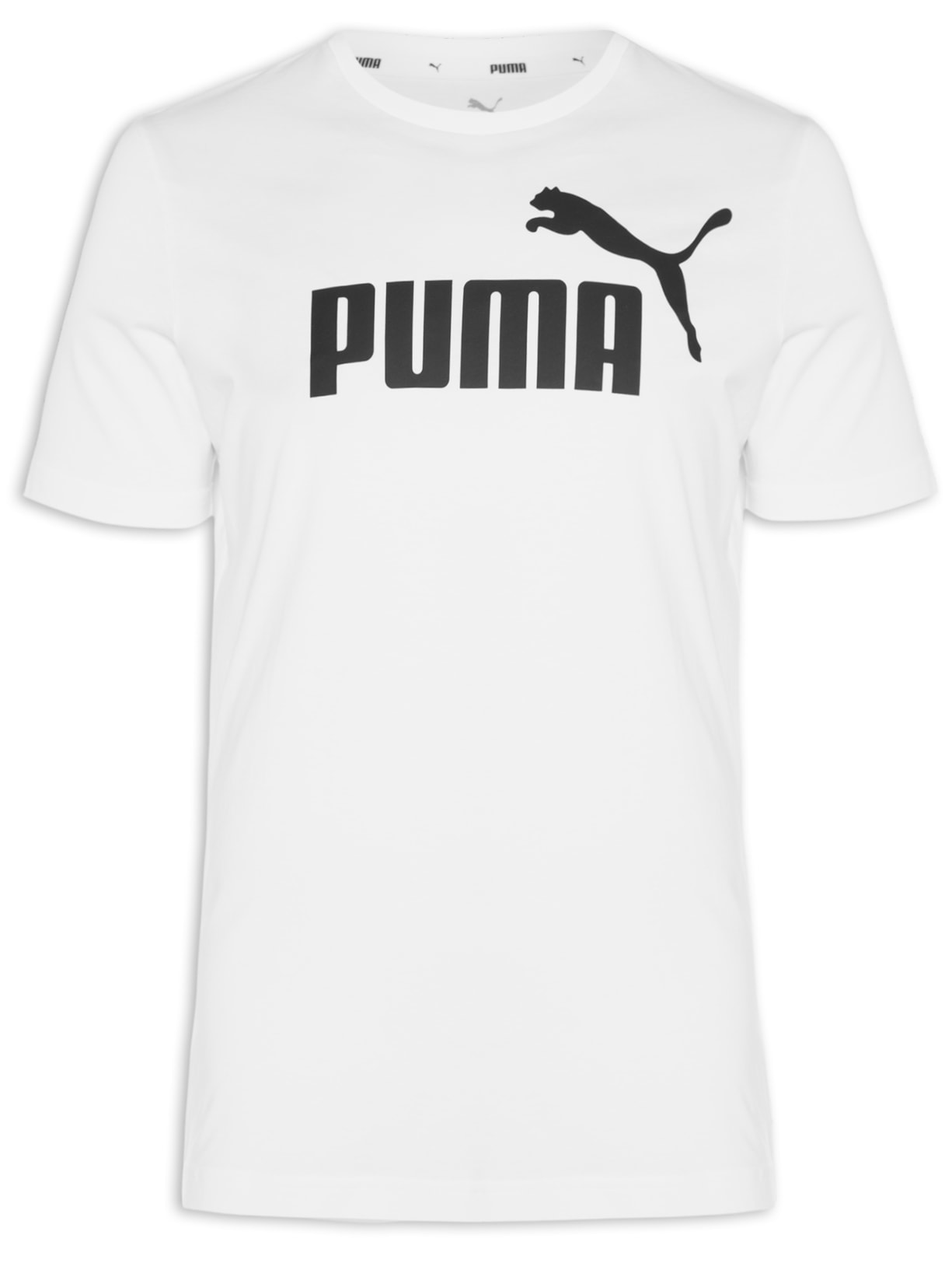Camiseta Masculina Ess Logo Tee Branco Puma