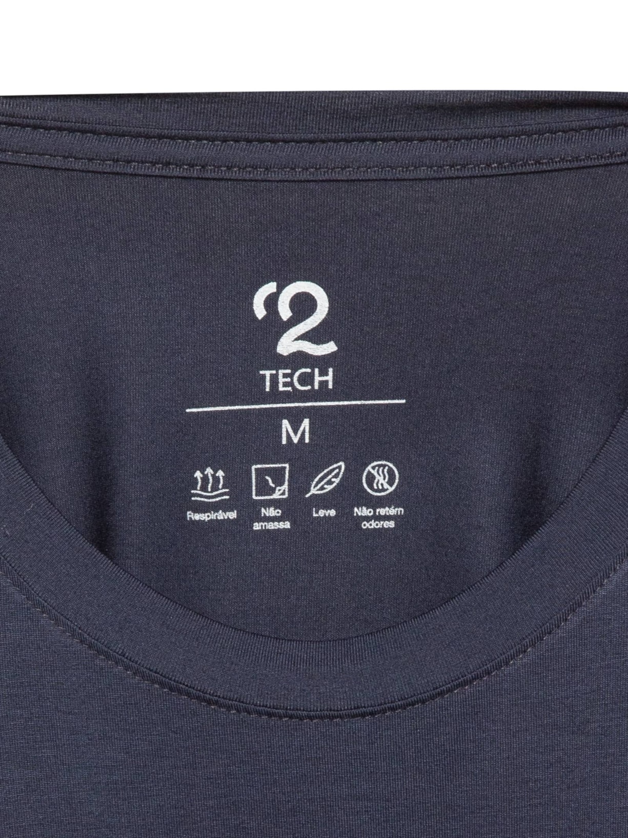 Camiseta Masculina Essencial Tech Em Modal Azul '2 Essential