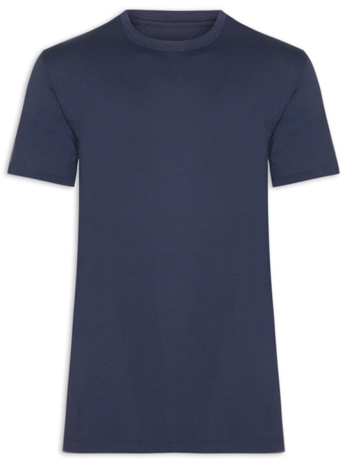 Camiseta Masculina Essencial Tech Em Modal - Azul