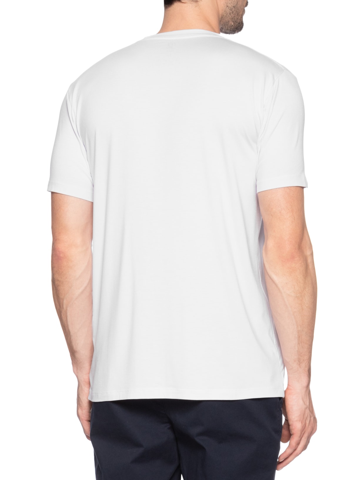 Camiseta Masculina Essencial Tech Em Modal Branco '2 Essential