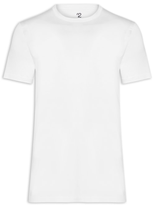 Camiseta Masculina Essencial Tech Em Modal - Branco