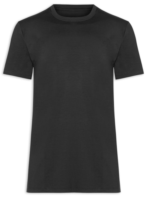 Camiseta Masculina Essencial Tech Em Modal - Preto