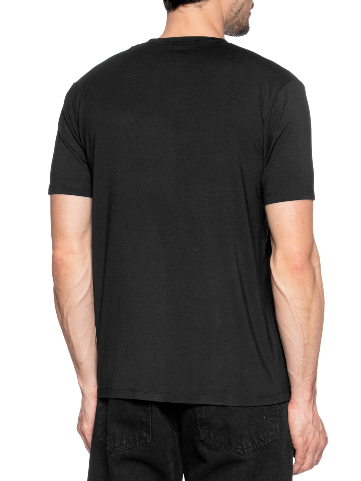 Camiseta Masculina Essencial Tech Em Modal Preto '2 Essential