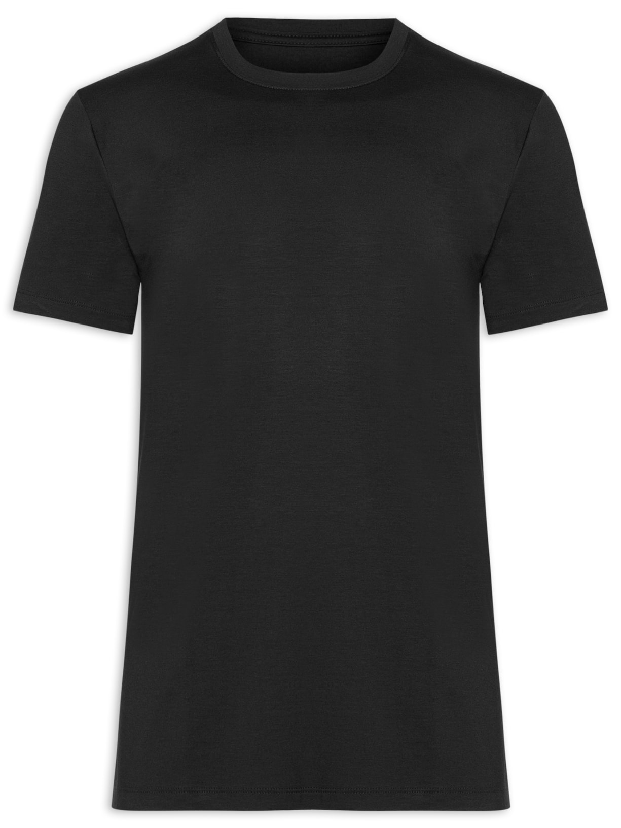 Camiseta Masculina Essencial Tech Em Modal Preto '2 Essential