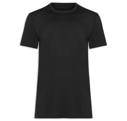 Camiseta Masculina Essencial Tech Em Modal - Preto