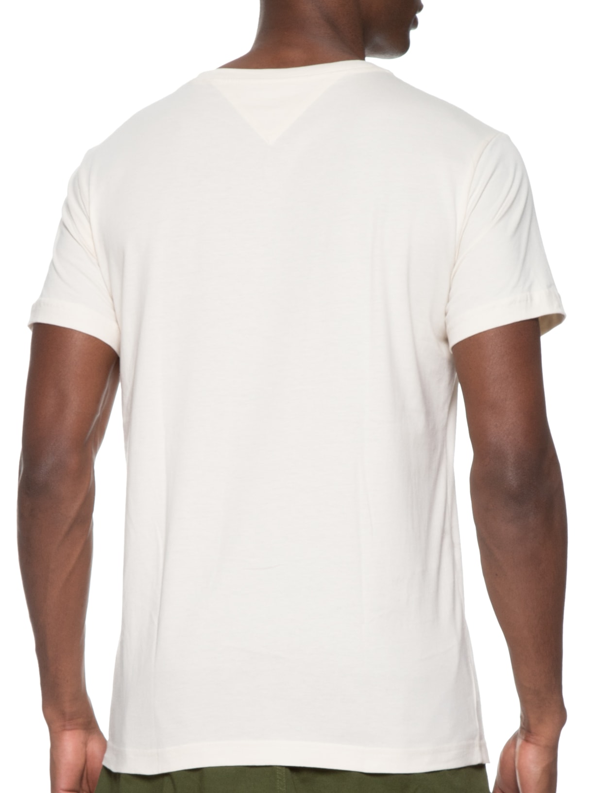 Camiseta Masculina Essential Algodão Cneck Bege Tommy Hilfiger