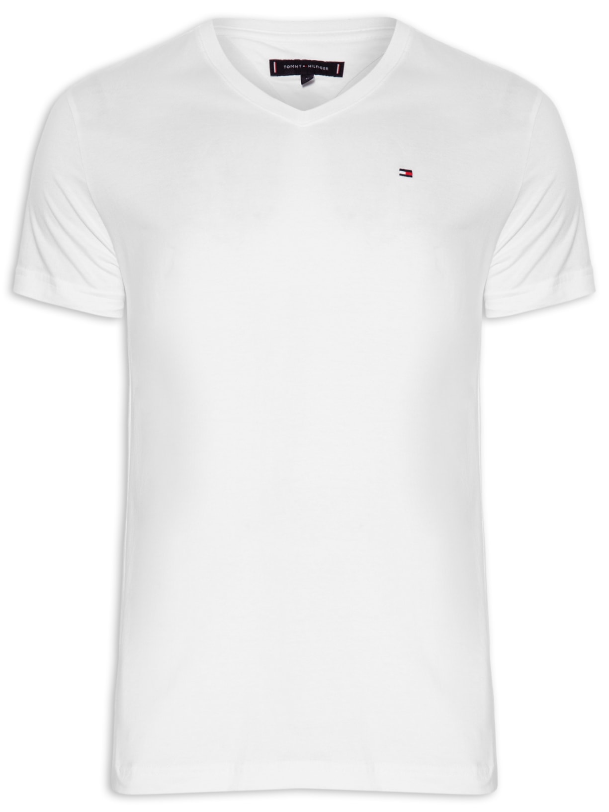 Camiseta Masculina Essential Cotton V Neck - Branco