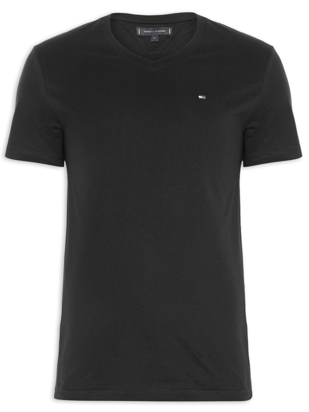 Camiseta Masculina Essential Cotton V Neck - Preto