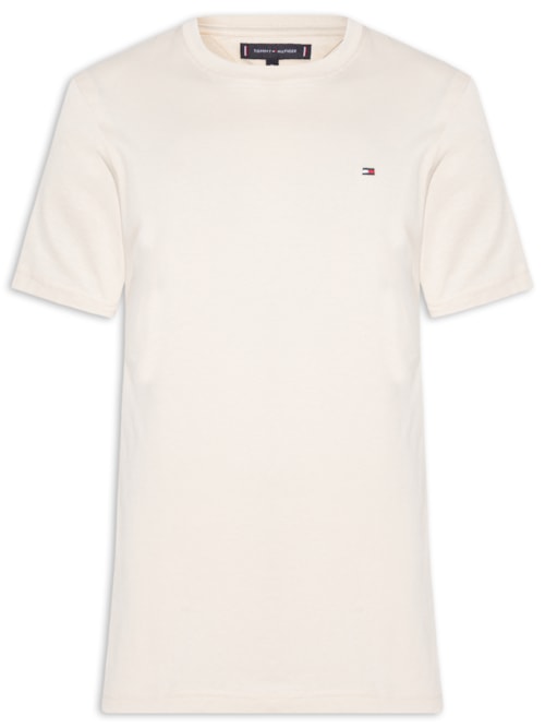 Camiseta Masculina Essential Regular Fit C-Nk Em Algodão - Bege