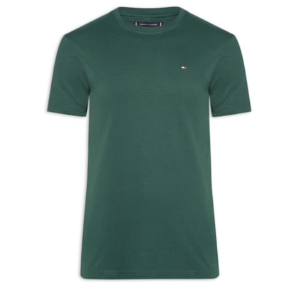 Camiseta Masculina Essential Regular Fit C-Nk Em Algodão - Verde