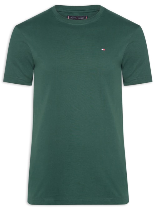 Camiseta Masculina Essential Regular Fit C-Nk Em Algodão - Verde