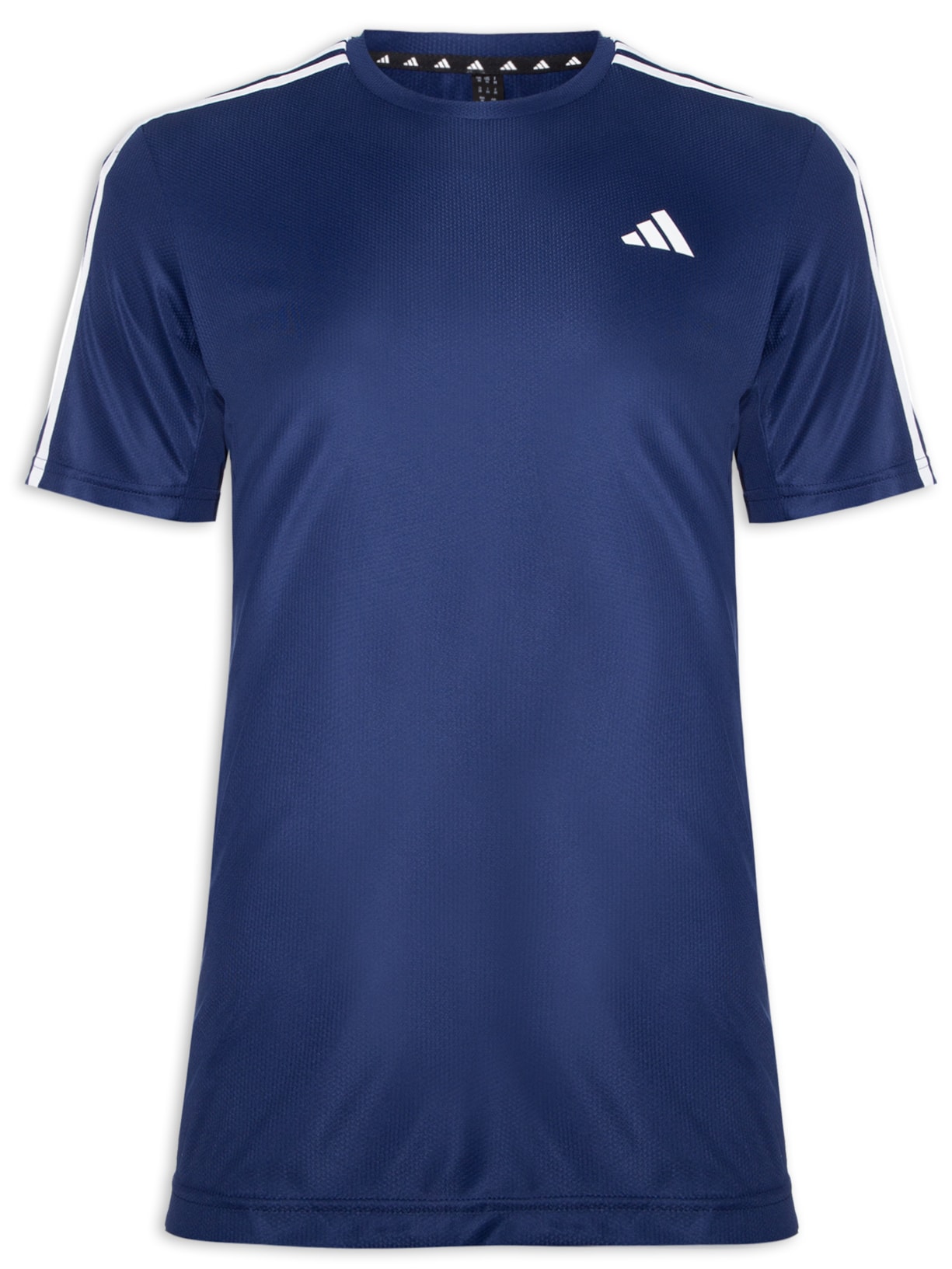 Camiseta Masculina Essentials 3 Listras - Azul