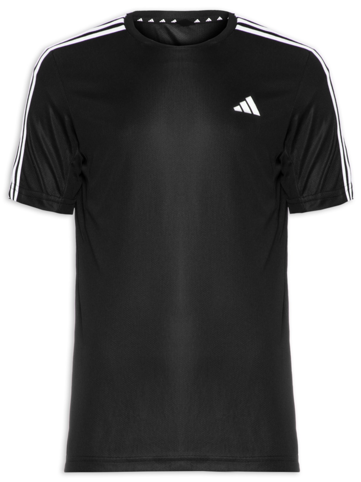 Camiseta Masculina Essentials 3 Listras - Preto