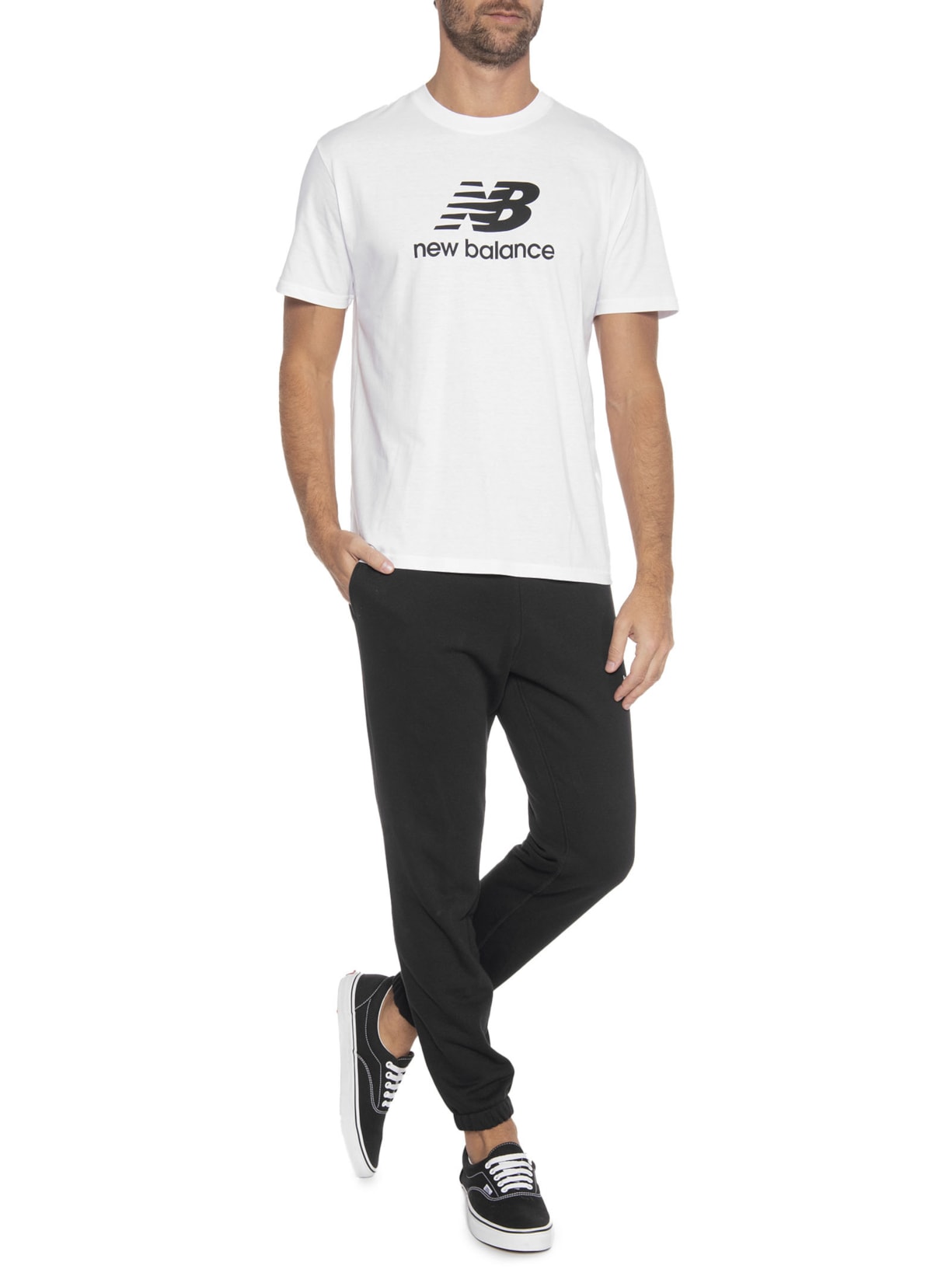 Camiseta Masculina Essentials Basic Branco New Balance
