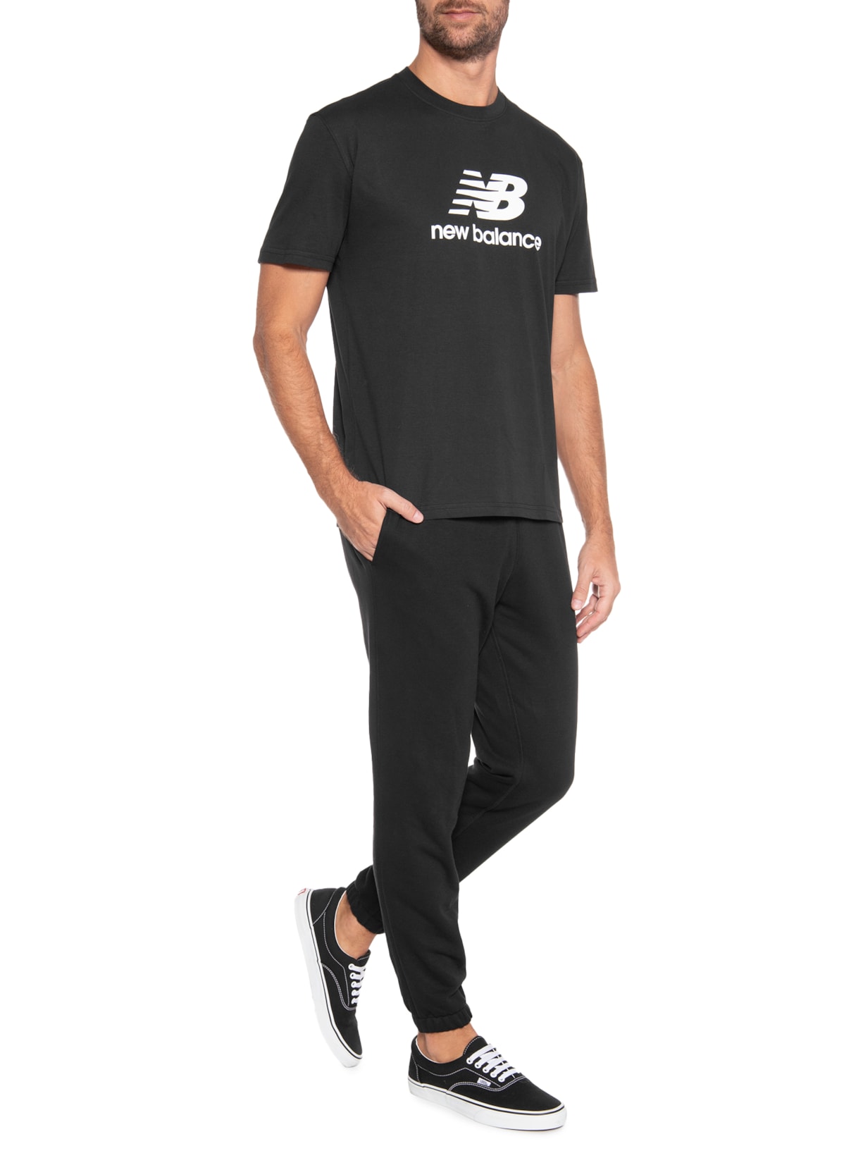 Camiseta Masculina Essentials Basic Preto New Balance