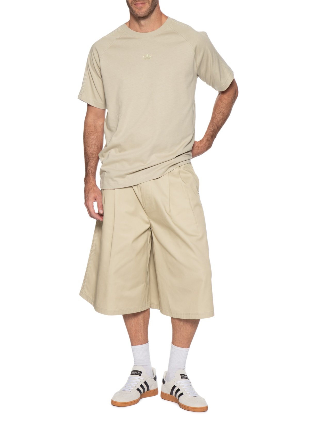 Camiseta Masculina Essentials Premium Bege Adidas Originals