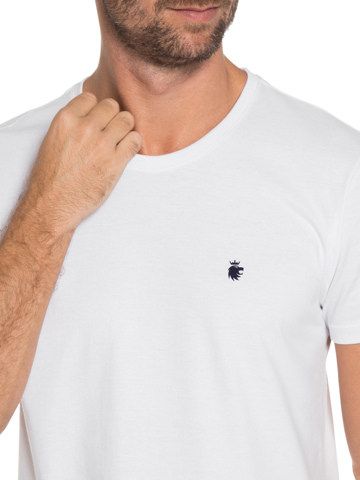 Camiseta Masculina Essentieel Lion Branco Von Der Volke