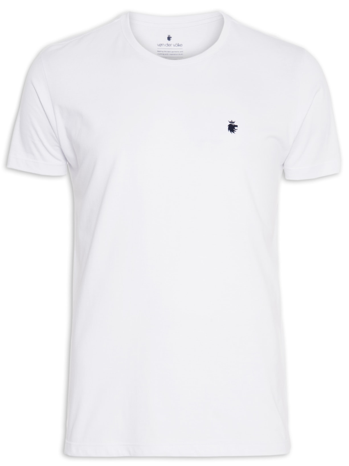 Camiseta Masculina Essentieel Lion Branco Von Der Volke