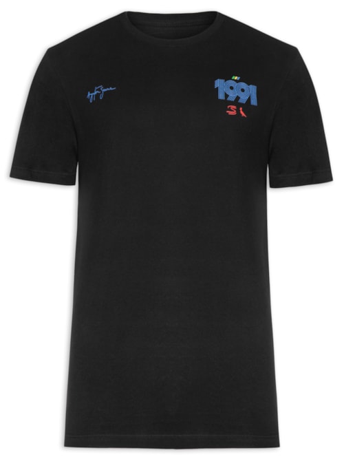 Camiseta Masculina Est 1991 Senna - Preto